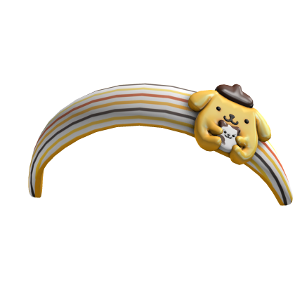 Cute HK PomPom Charmed Striped Headband Roblox item