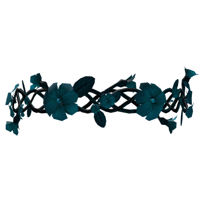 Turquoise Blue Flower Crown Tiara 
