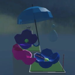 紫陽花と傘