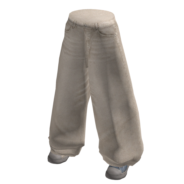 Cream Pebbled Leather Pants