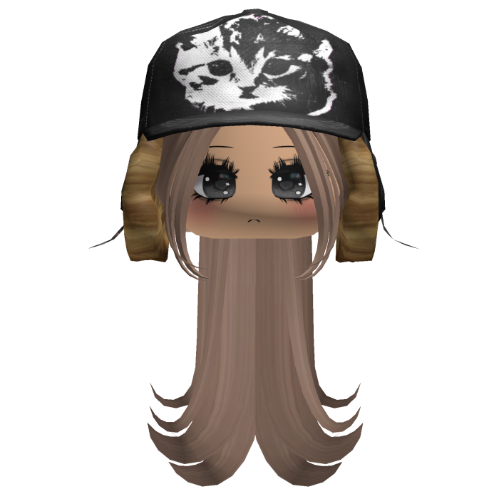 cute girl w kitty cap ushanka + hair