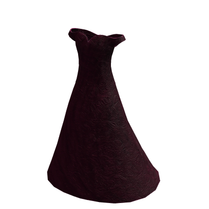 Blood Red Rose Flowers Gala Dress thumbnail