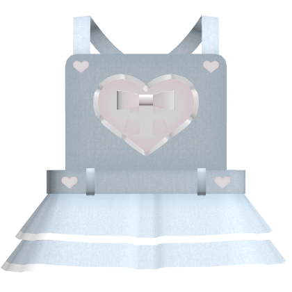 cutesy light blue pink overall dress