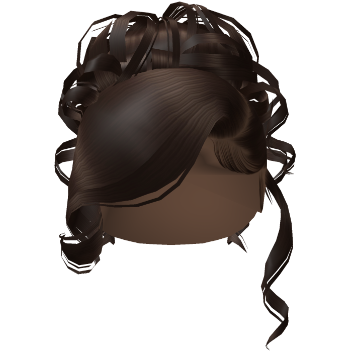 Side Swept Curly Updo [Brown]