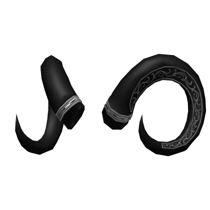 black goth elegant ram horns
