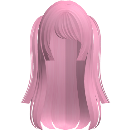 emo moe hime long hair w side ponies hot pink
