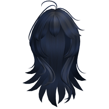 Anime Long Layered Hair w/ Wispy Bangs (Blue)