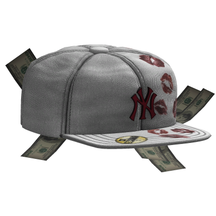 Sideswept Fitted White Money Cap Roblox item