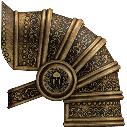 Gold Roman Centurion Armor Pauldron - Left