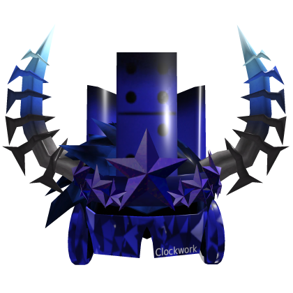 ⏳BLUE Frozen Hair + Star Crown + Horns + Clockwork
