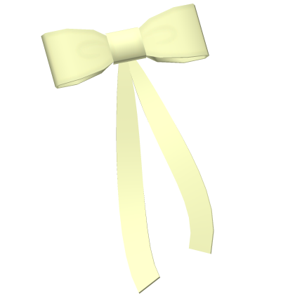 ♡ whimsical long ribbon bow in yellow