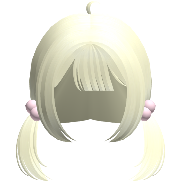 blonde cutecore mini twin tail pigtails