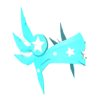 Cyan Starry Winged Helmet