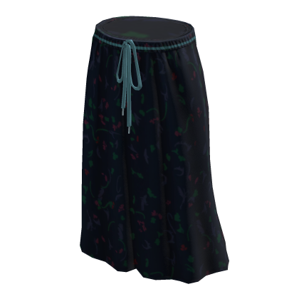 Chiffon Skirt - Black/Blue