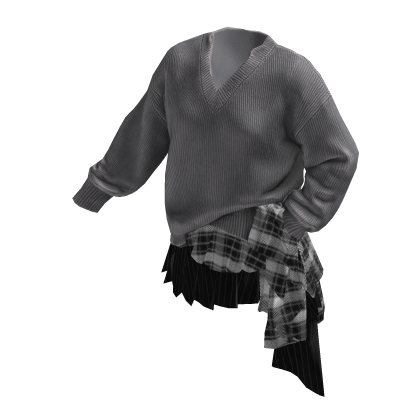 Grey Sweater Skirt Set thumbnail