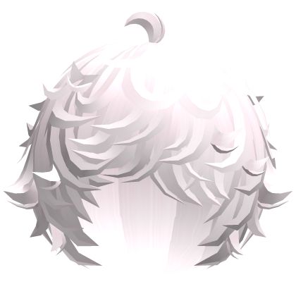 cute light pink kawaii messy lamb curly wavy hair