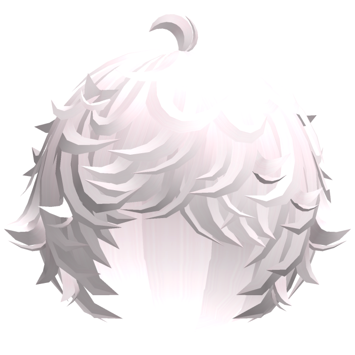 cute light pink kawaii messy lamb curly wavy hair