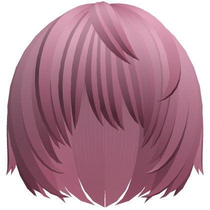 (^ ×ᆺ× ^) emo nyan anime boy hair in dusty pink