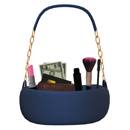 Luxury Makeup Purse w/ Money Wallet in Navy Blue