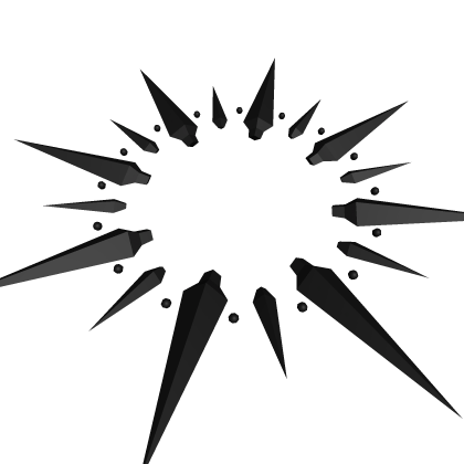 Black Spike Burst Collar