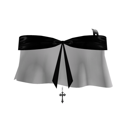 White Goth Y2K 2000s Emo Bow Tube Top Roblox item