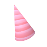 Tilted Pink Party Hat
