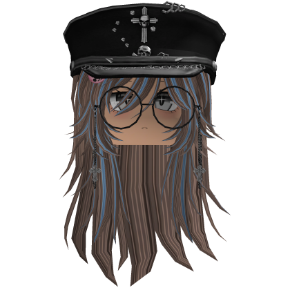 cute colorful emo hair y2k girl (Blonde n blue) Roblox item