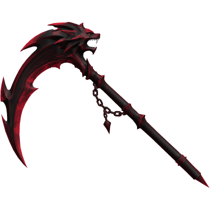 Red Dargon Scythe W Chains Hanging Roblox item