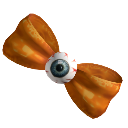 Halloween Eyeball Bow Spooky Latex Creepy Orange