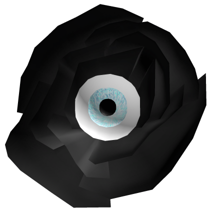 Creepy Halloween Blue Eye Black Rose Face Acc Roblox item