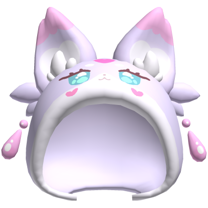 kawaii light purple pastel mashutan fox hood