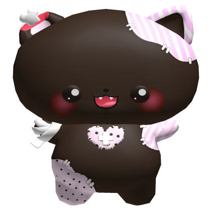♡ black zombie kitty nurse plush