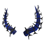 Ethereal Navy Blue Steel Horns