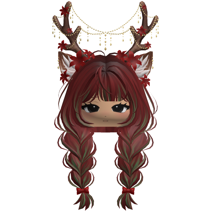 Ethereal Christmas Fairy Fawn Braids w/ Antlers