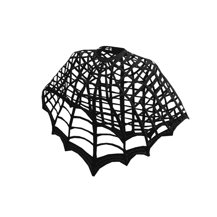 Gothic Black Spider Web Halloween Cape