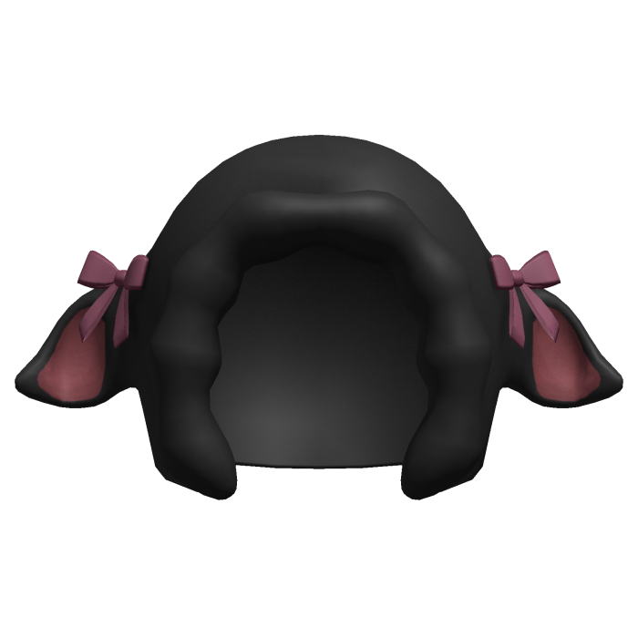 cute black ribbons lamb sheep hood