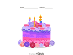 pink and purple cake