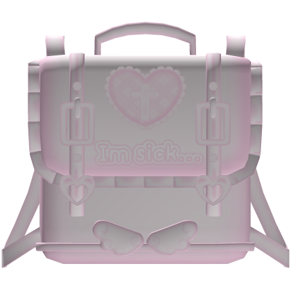 ♡ im sick backpack white 1.0