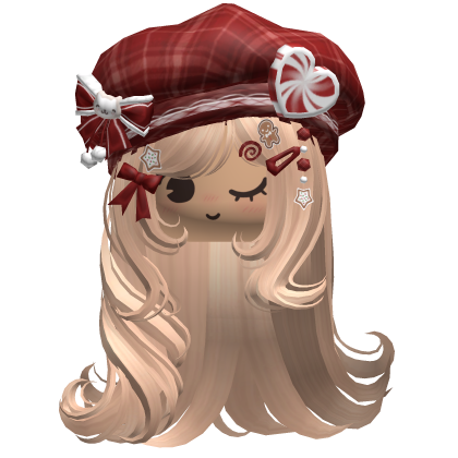 ♡ Christmas Fluffy Beret Combo (Blonde)