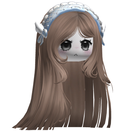 Wispy Milktea Hime Cut W/ Angel Headband&Face Roblox item