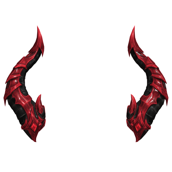 Cool Black & Red Demon Horns