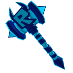 Blue Shiny Retro Hammer