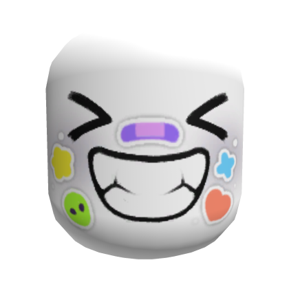 Sticker Smile Face Mask - White Roblox item