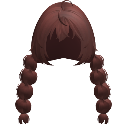 red kawaii anime bobble braids
