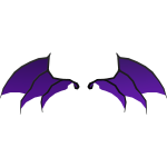 Purple Bat Wings