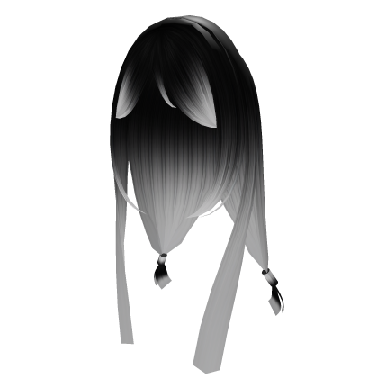 Cute Goth Vampire Hair Black and White Gradient