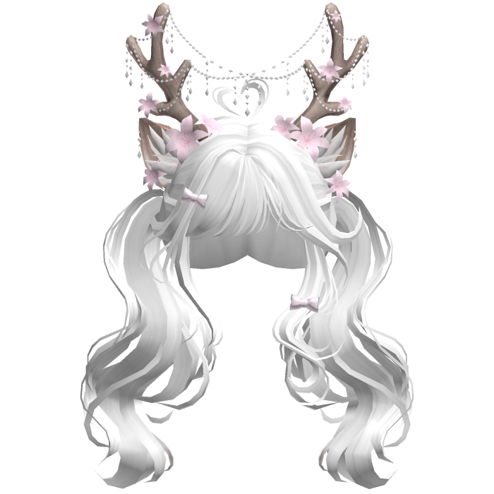 Ethereal Christmas Fairy Fawn Pigtails w/ Antlers