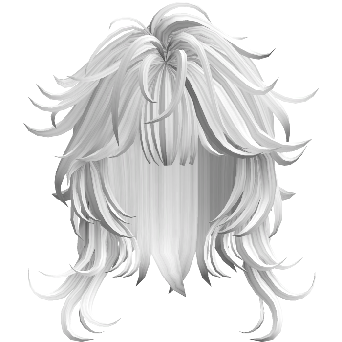 Feathered Wavy Fringe Hair - White