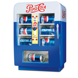 look for the vending machines to drink simulator