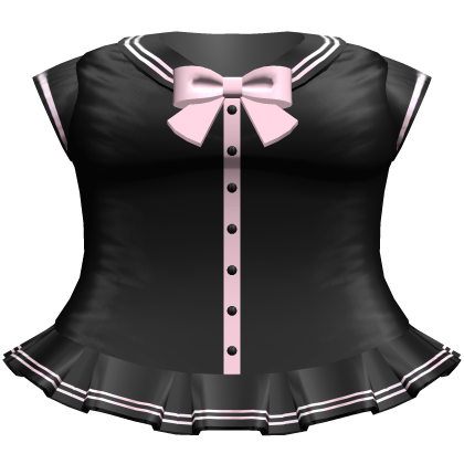 Kawaii Anime School Sailor Dress (Black & Pink)